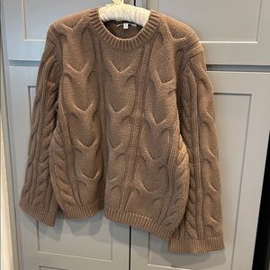Splendid Cable Knit Sweater - Brown